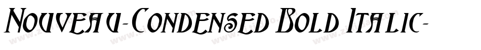 Nouveau-Condensed Bold Italic字体转换